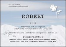 Traueranzeige Robert Lankes