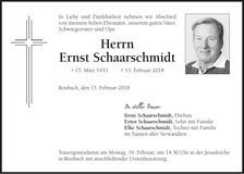 Traueranzeige Ernst Schaarschmidt