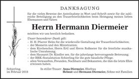 Traueranzeige Hermann Diermeier