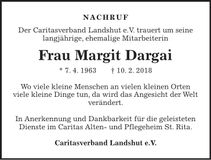 Traueranzeige Marigt Dargai