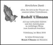 Traueranzeige Rudolf Ullmann