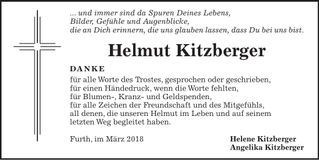 Traueranzeige Helmut Kitzberger