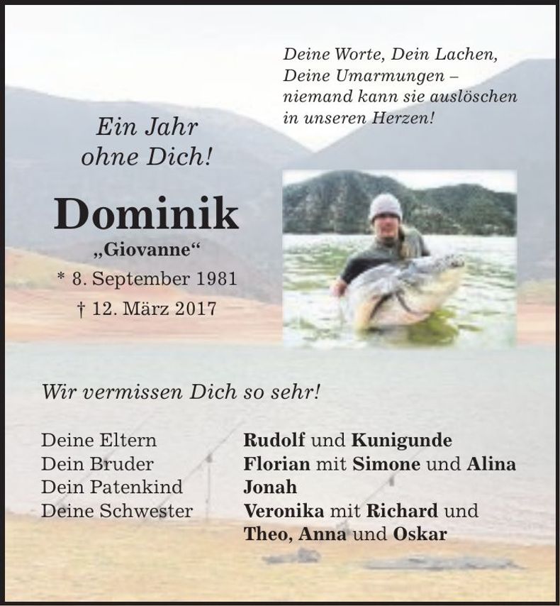 Traueranzeige Kunigunde Wanninger