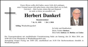 Traueranzeige Herbert Dankerl