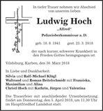 Traueranzeige Ludwig Hoch