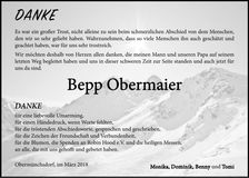 Traueranzeige Bepp Obermaier