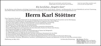 Traueranzeige Karl Stöttner