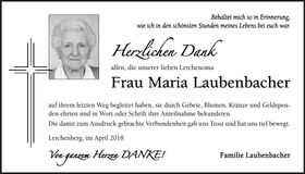 Traueranzeige Josef Laubenbacher