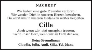 Traueranzeige Céline Kaiser