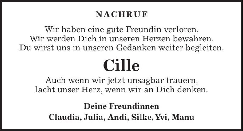 Traueranzeige Céline Kaiser