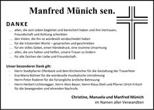 Traueranzeige Manfred Münich sen.