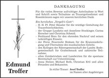 Traueranzeige Edmund Troffer