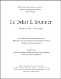 Traueranzeige Oskar Dr. Brunner