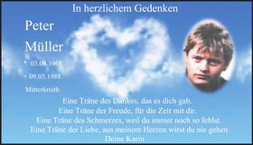 Traueranzeige Peter Müller