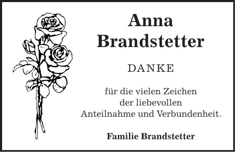 Traueranzeige Anna Brandstetter