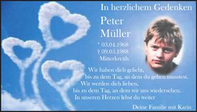 Traueranzeige Peter Müller
