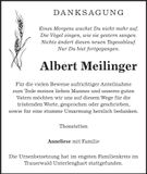 Traueranzeige Albert Meilinger