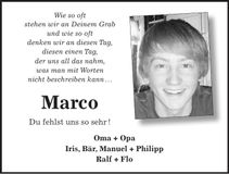Traueranzeige Marco Gangkofner