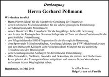 Traueranzeige Gerhard Pöllmann