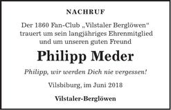 Traueranzeige Philipp Meder