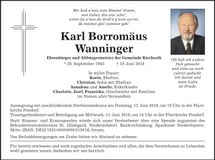 Traueranzeige Karl Wanninger