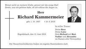 Traueranzeige Richard Kammermeier