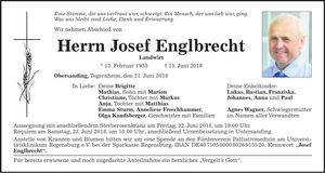 Traueranzeige Josef Englbrecht