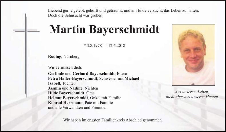 Traueranzeige Martin Bayerschmidt