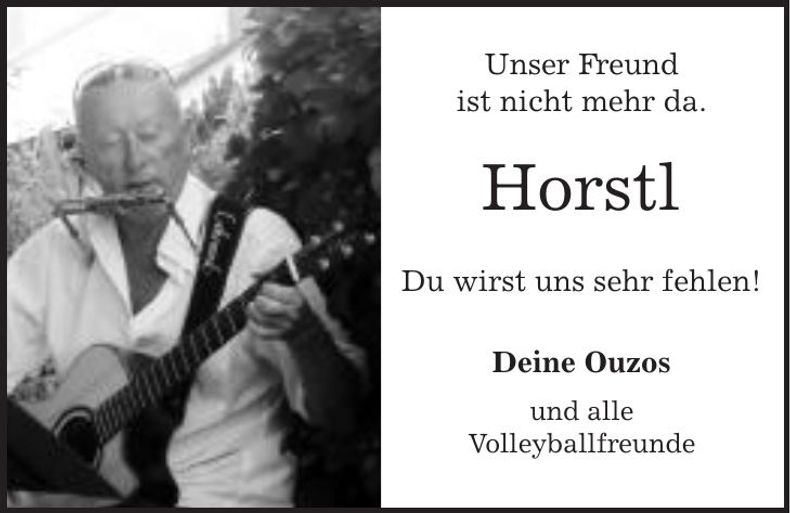 Traueranzeige Horst Kirchermeier