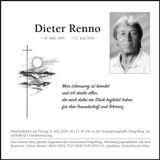 Traueranzeige Dieter Renno