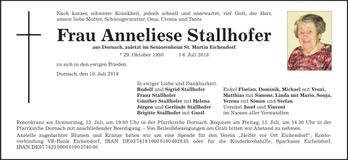 Traueranzeige Anneliese Stallhofer