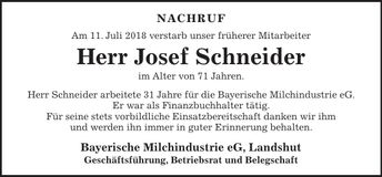 Traueranzeige Heinz Schneider