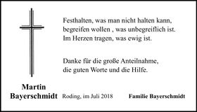 Traueranzeige Martin Bayerschmidt