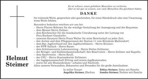 Traueranzeige Helmut Steimer