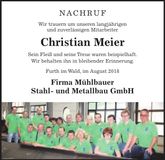 Traueranzeige Christian Meier