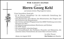 Traueranzeige Katharina Kehl
