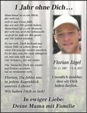Traueranzeige Florian Jägel