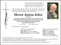 Traueranzeige Anton Jobst