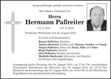 Traueranzeige Hermann Paßreiter