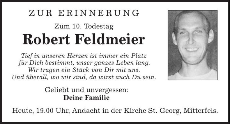 Traueranzeige Robert Feldmeier
