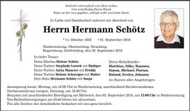 Traueranzeige Hermann Schötz