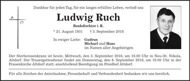 Traueranzeige Ludwig Ruch