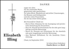 Traueranzeige Elisabeth Illing