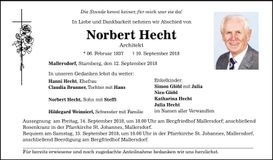 Traueranzeige Norbert Hecht