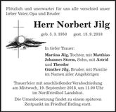 Traueranzeige Norbert Jilg