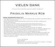 Traueranzeige Rüb Friedolin