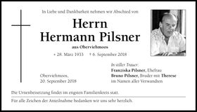 Traueranzeige Hermann Pilsner