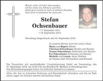 Traueranzeige Stefan Ochsenbauer