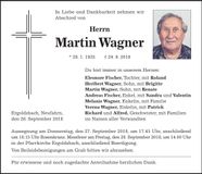 Traueranzeige Martin Wagner