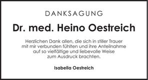 Traueranzeige Heino Oestreich